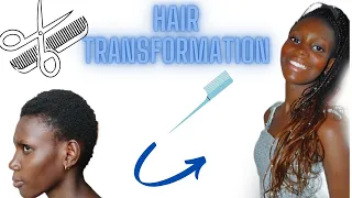 Knotless Braids On Very Short Hair|TWA|HAIR TRANSFORMATION ft ARAH SIGNATURE