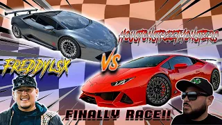 FREDDYLSX TWINTURBO LAMBO VS HOUSTONSTREETMONSTERS TWINTURBO LAMBO!!