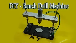 How To Make A Bench Drill Machine MINI - V2