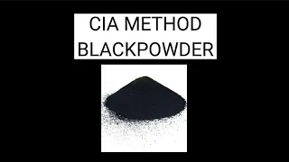 How to make FAST black powder (CIA method)