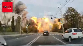 Dashcamvideos zeigen Explosionen in ukrainischen Städten