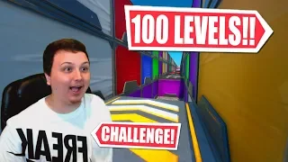 The 100 Level Default Deathrun Challenge! (Fortnite Creative Mode)