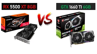 RX 5500 XT 8GB vs GTX 1660 Ti - i5 9600k - Gaming Comparisons