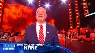 Mayor Kane entrance on smackdown with corner PYRO