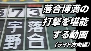 落合博満の打撃を堪能する動画①【ライト方向編】