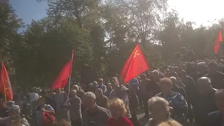 Яркое выступление на митинге Альбины Петровой - ветерана ликвидации Чернобыльской катастрофы