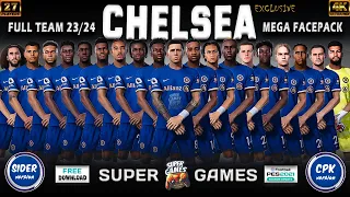 CHELSEA Facepack Full Team Season 23/24 (26 Player) PES 2021 ( SIDER ◆ CPK ) ⚽ أحدث أوجه تشيلسى 2023