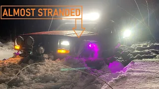 INSANE SNOW vanderbilt snow wheeling 2022 V8 Jeep XJs