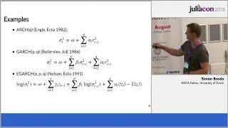 ARCH Models in Julia | Simon Broda | JuliaCon 2018