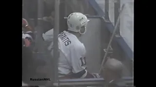 Darius Kasparaitis punches Jaromir Jagr with his left and gets mad after it (1993)