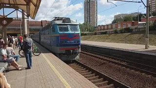 Електровоз Чс4-050 з Інтерсіті Столичний експрес №779 Суми-Київ-Вінниця пл.Караваєві Дачі