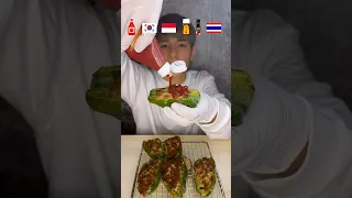 peppers stuffed with meat #UMAI #MUKBANG #Food #shorts