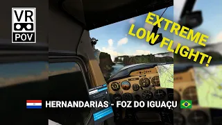 Extreme low flight at Iguazú Falls! (MSFS 2020 POV VR 3D)