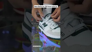 New balance 550 lace tutorial 💗#viral #shortsfeed #shorts @manishreviewunboxing1624