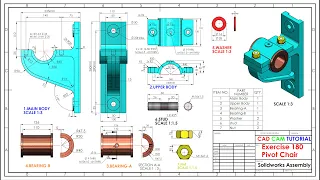 Pivot Chair Parts and Assembly in SolidWorks