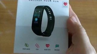 Y5 Smart band Unboxing Smart Bracelet Color Screen  Heart Rate Monitor Blood Fitness Tracker