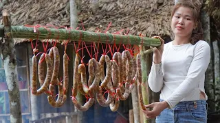 Chinese Sausage making process | Long-term preservation, spicy and delicious. Free Life (ep166)