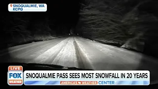 Snoqualmie Pass Sees Most Snowfall In 20 years, Closed Until Sunday