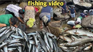 Traditional fishing style in Nepal!#fishing #fishingvideo #fish #fishcurry #villagelife #rurallife