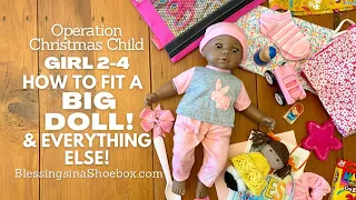Operation Christmas Child Shoebox With a Big Doll! Make Shoebox Gifts to Spread the Gospel! Toddler