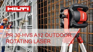 Hilti PR 30-HVS A12 outdoor rotating laser demo