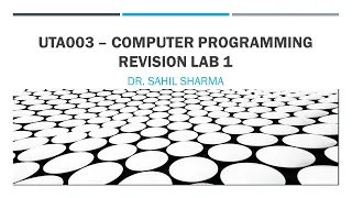 Revision Lab - 1 [EvenOdd, Sum, Prime, Reverse, Palindrome, Fibonacci, Factorial] | Dr. Sahil Sharma