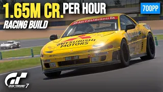 GT7 - 1,650,000 Credits per Hour - Mitsubishi GTO ''LM Race Car'' 700PP Circuit Setup Tutorial