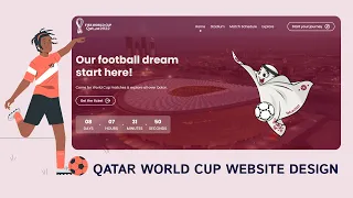 QATAR World Cup Website Hero Design using HTML | CSS | Javascript