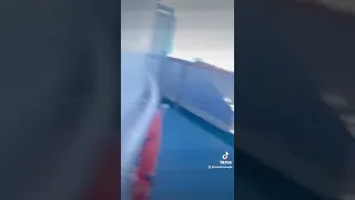 Man gets scared by reflection on boat window meme