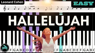 Hallelujah Very Easy Piano Tutorial