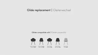 Vitra Eames Plastic Chair DSX glide replacement | Vitra Eames Plastic Chair DSX Gleiterwechsel