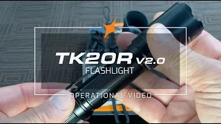 Fenix TK20R V2.0 Flashlight Operational Demo Video