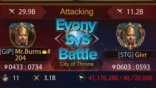 Evony: STG 187 Vs GIP 204 Throne Battle