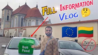 Bolt Food Delivery Work full Information in Lithuania 🇪🇺🇱🇹 | full Hindi  vlog | New ID ?