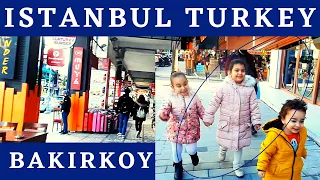 istanbul bakirkoy 4 march 2022/istanbul turkey walking tour/bakirkoy istanbul turkey/4k UHD 60fps