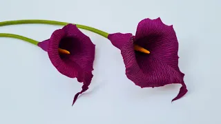 How To Make Calla Lily Paper Flower #2 / Paper Flower / Góc nhỏ Handmade