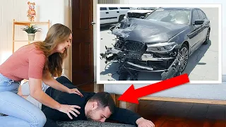 Crashing Boyfriend's $100,000 Car! He Passed Out!