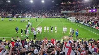 Euro 2022, England 4 - 0 Sweden, Post - Match Celebration