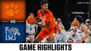 Clemson vs. Memphis Game Highlights | 2023-24 ACC Men's Basketball