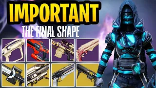 Weapons YOU NEED for Final Shape! | Destiny 2 Guide