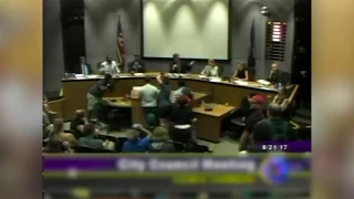 Protests break out at Charlottesville city council meeting