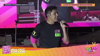 Gary and Gab Valenciano at the Leni-Kiko campaign rally in Pasay