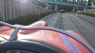 Autopia onride in the freezing cold at Disneyland Paris