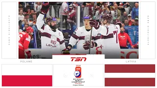 Poland vs. Latvia FULL HIGHLIGHTS | 2024 Men's World Hockey Championships