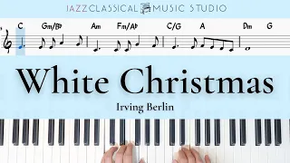 White Christmas - Irving Berlin | Piano Tutorial (EASY) | WITH Music Sheet | JCMS