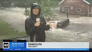 Flash flooding in Randolph, New Jersey