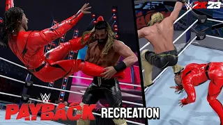 Seth Rollins vs Shinsuke Nakamura Payback 2023 Highlights | WWE 2K23 SIMULATION