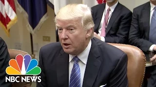 President Donald Trump Begins First Week By Meeting With Top Business Leaders | NBC News
