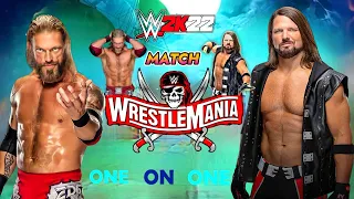WWE 2K22 | AJ Styles vs Edge | Very Hardest Difficulty Match | WWE2K22