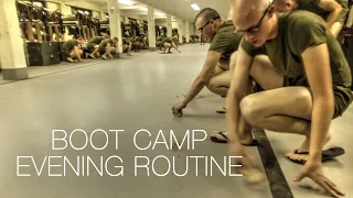 How Marine Recruits Finish A Day At Boot Camp – Evening Routine